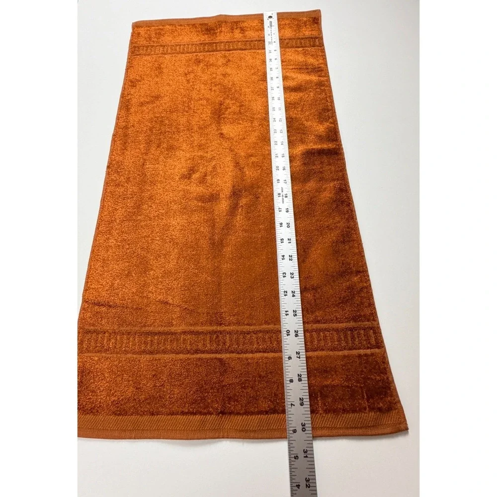 Vintage Cannon Royal Family Hand Towel Orange Rust MCM Cotton